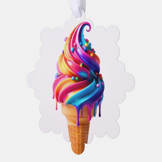 SlipperyJoe's lebendige Speisekarte mit Eis Ornament Karte (Linke Ecke)