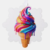 SlipperyJoe's lebendige Speisekarte mit Eis Ornament Karte (Vorderseite)