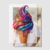 SlipperyJoe's lebendige Speisekarte mit Eis Pergament Einladungen (Versatz (Ehepaar))