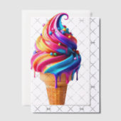 SlipperyJoe's lebendige Speisekarte mit Eis Pergament Einladungen (Versetzt (Einladung))