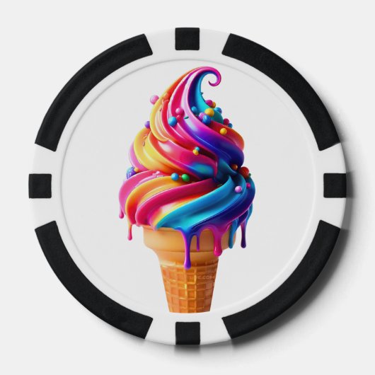 SlipperyJoe's lebendige Speisekarte mit Eis Pokerchips (Vorderseite)