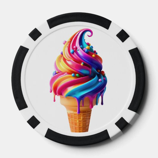 SlipperyJoe's lebendige Speisekarte mit Eis Pokerchips (Rückseite)