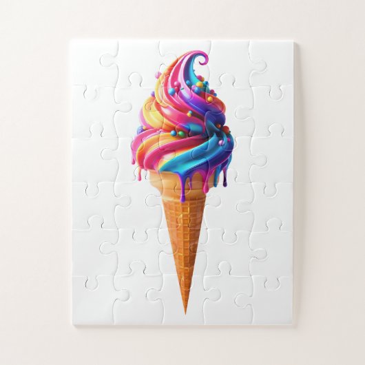 SlipperyJoe's lebendige Speisekarte mit Eis Puzzle (Vertikal)
