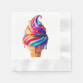 SlipperyJoe's lebendige Speisekarte mit Eis Serviette (Vorderseite)