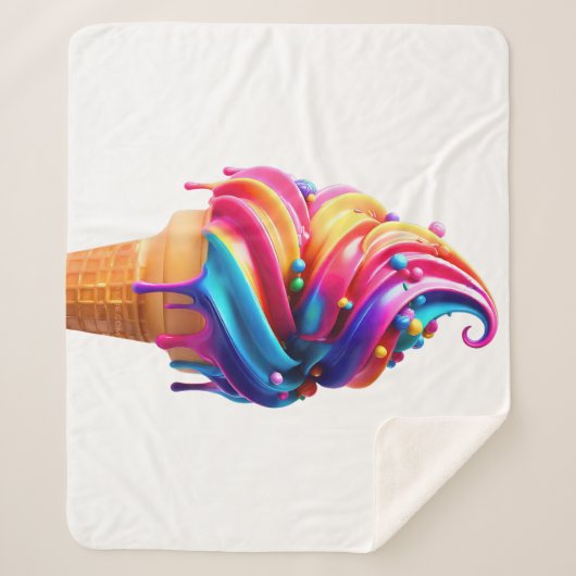 SlipperyJoe's lebendige Speisekarte mit Eis Sherpadecke (Vorderseite)