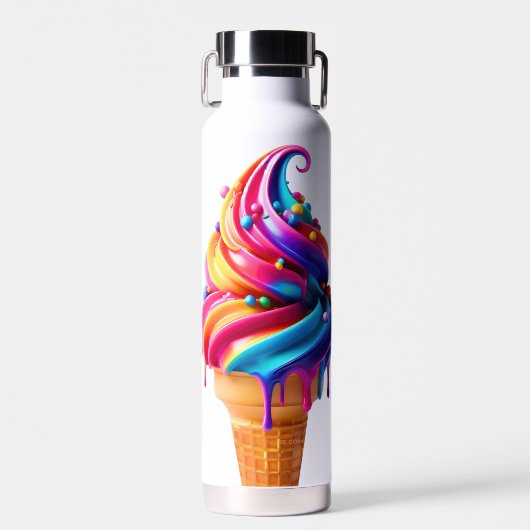 SlipperyJoe's lebendige Speisekarte mit Eis Trinkflasche (Vorne)