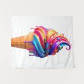 SlipperyJoe's lebendige Speisekarte mit Eis Wandteppich (Vorderseite (Horizontal))