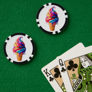 SlipperyJoe's lebhafter Eiscremekegel, ein Klassik Pokerchips