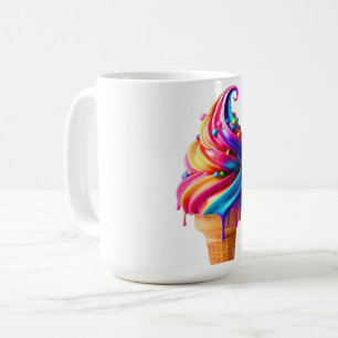 SlipperyJoe's lebhafter Eiscremekegel Food Classic Kaffeetasse