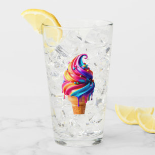 SlipperyJoe's lebhafter Eiscremekegel-Klassiker  Glas