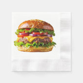 SlipperyJoe's leckeren Cheeseburger knusprig ba Serviette (Vorderseite)