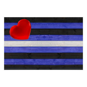 SlipperyJoe's Leder-Stolzflagge schwarz königsblau Poster