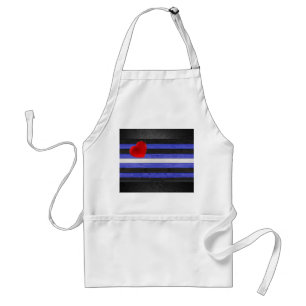 SlipperyJoe's Leder-Stolzflagge schwarz königsblau Schürze