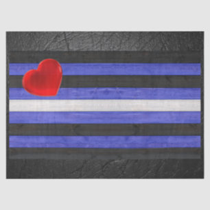 SlipperyJoe's Leder-Stolzflagge schwarz königsblau Seidenpapier