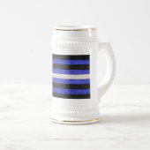 SlipperyJoe's Lederstolperflagge schwarz königsbla Bierglas (VorderseiteRechts)