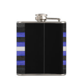 SlipperyJoe's Lederstolperflagge schwarz königsbla Flachmann (Rückseite)