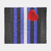 SlipperyJoe's Lederstolperflagge schwarz königsbla Fleecedecke (Vorderseite (Horizontal))