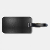 SlipperyJoe's Lederstolperflagge schwarz königsbla Gepäckanhänger (Rückseite horizontal)