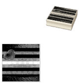 SlipperyJoe's Lederstolperflagge schwarz königsbla Gummistempel (Stempel)