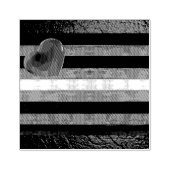 SlipperyJoe's Lederstolperflagge schwarz königsbla Gummistempel (Prägung)