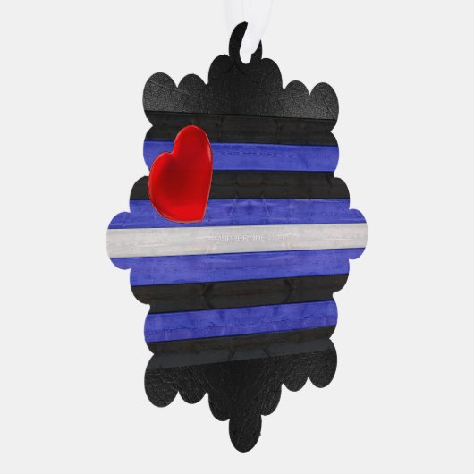 SlipperyJoe's Lederstolperflagge schwarz königsbla Ornament Karte (Rechts)