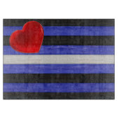 SlipperyJoe's Lederstolperflagge schwarz königsbla Schneidebrett (Vorderseite)