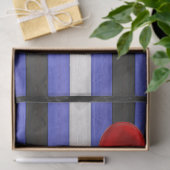 SlipperyJoe's Lederstolperflagge schwarz königsbla Seidenpapier (Geschenk)