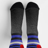 SlipperyJoe's Lederstolperflagge schwarz königsbla Socken (Oben)