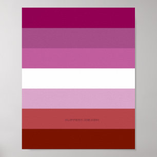 SlipperyJoe's Lesben-Pride-Fahne weiblicher Lipsti Poster