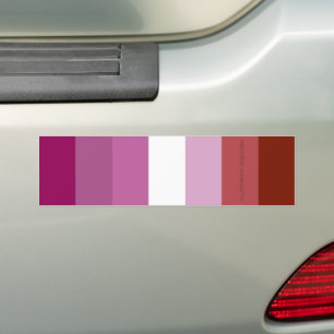 SlipperyJoe's lesbische Pride-Flagge feminine Geme Autoaufkleber