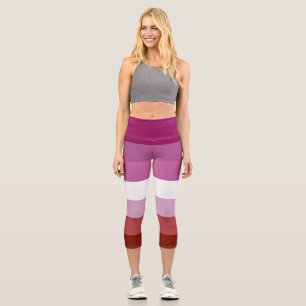 SlipperyJoe's lesbische Pride-Flagge feminine Geme Capri Leggings