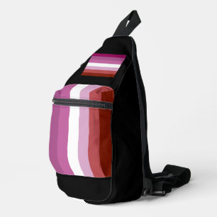 SlipperyJoe's lesbische Pride-Flagge feminine Geme Crossbody Bag