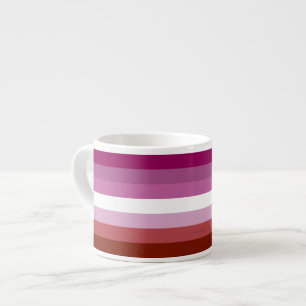 SlipperyJoe's lesbische Pride-Flagge feminine Geme Espressotasse