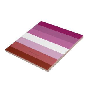 SlipperyJoe's lesbische Pride-Flagge feminine Geme Fliese