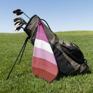 SlipperyJoe's lesbische Pride-Flagge feminine Geme Golfhandtuch