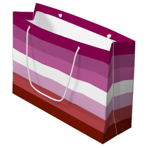 SlipperyJoe's lesbische Pride-Flagge feminine Geme Große Geschenktüte