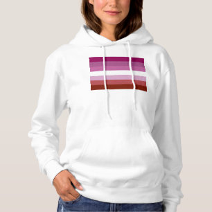 SlipperyJoe's lesbische Pride-Flagge feminine Geme Hoodie