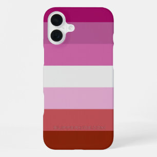 SlipperyJoe's lesbische Pride-Flagge feminine Geme iPhone 16 Plus Hülle