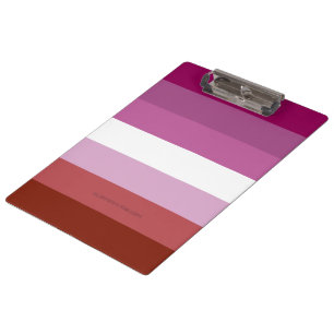 SlipperyJoe's lesbische Pride-Flagge feminine Geme Klemmbrett