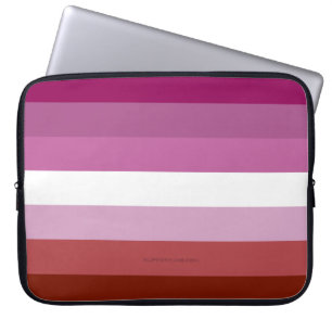 SlipperyJoe's lesbische Pride-Flagge feminine Geme Laptopschutzhülle