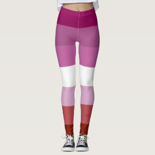 SlipperyJoe's lesbische Pride-Flagge feminine Geme Leggings