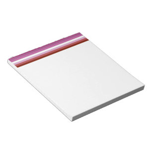 SlipperyJoe's lesbische Pride-Flagge feminine Geme Notizblock