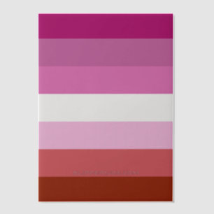 SlipperyJoe's lesbische Pride-Flagge feminine Geme Pergament Einladungen