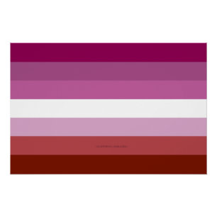 SlipperyJoe's lesbische Pride-Flagge feminine Geme Poster