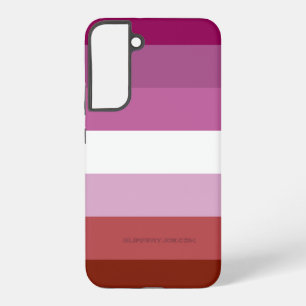 SlipperyJoe's lesbische Pride-Flagge feminine Geme Samsung Galaxy Hülle