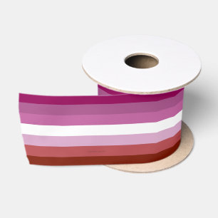 SlipperyJoe's lesbische Pride-Flagge feminine Geme Satinband