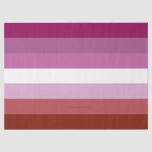 SlipperyJoe's lesbische Pride-Flagge feminine Geme Seidenpapier