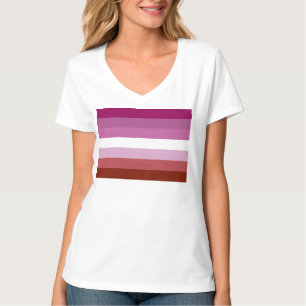SlipperyJoe's lesbische Pride-Flagge feminine Geme T-Shirt
