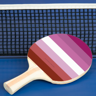 SlipperyJoe's lesbische Pride-Flagge feminine Geme Tischtennis Schläger