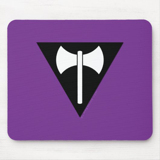 SlipperyJoe's Lesbische Pride-Flagge Labrys ax tri Mousepad (Vorne)